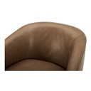 Oscy Leather Swivel Chair Tan - 5