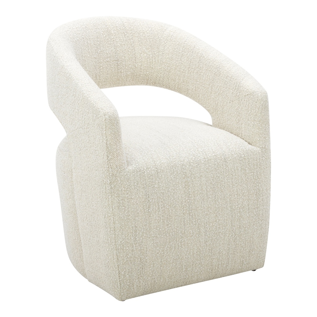 Barrow Rolling Dining Chair White Mist - 1