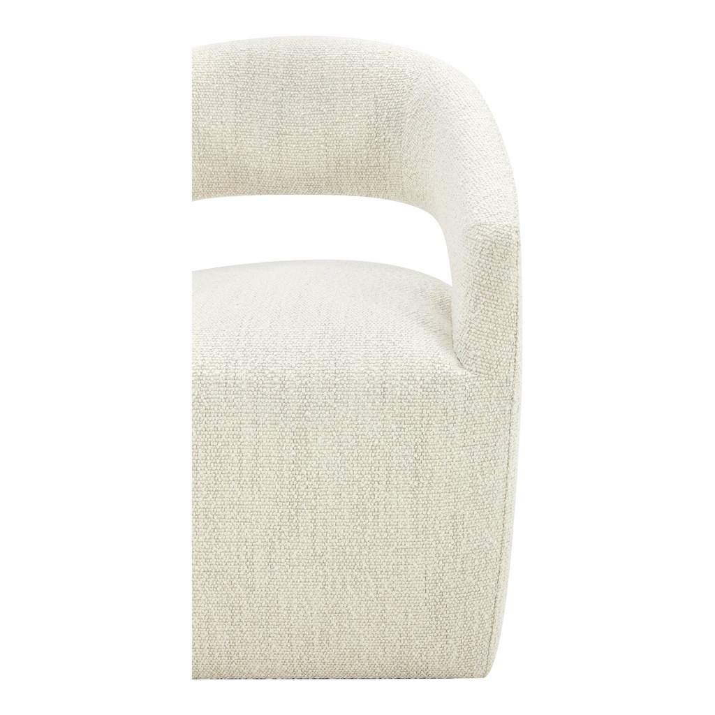 Barrow Rolling Dining Chair White Mist - 8