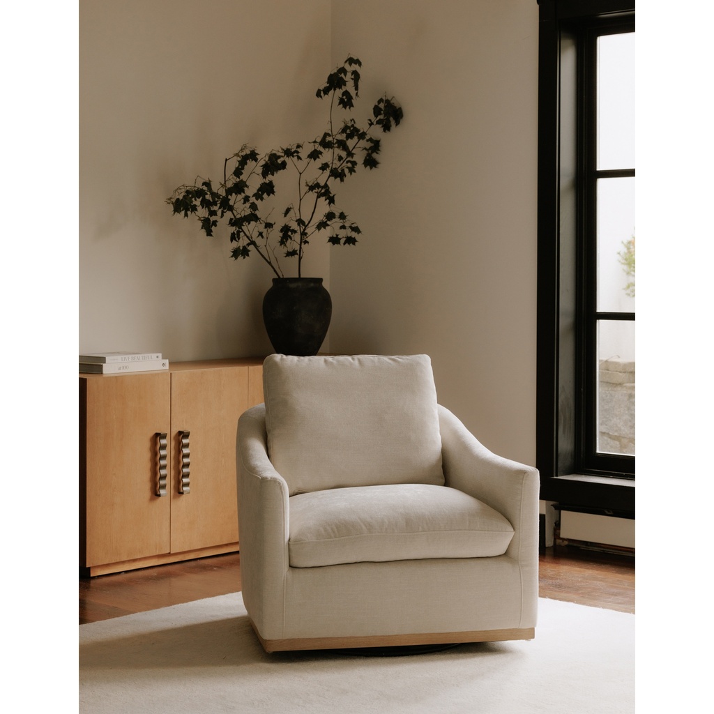 Linden Swivel Chair Soft Beige - 8