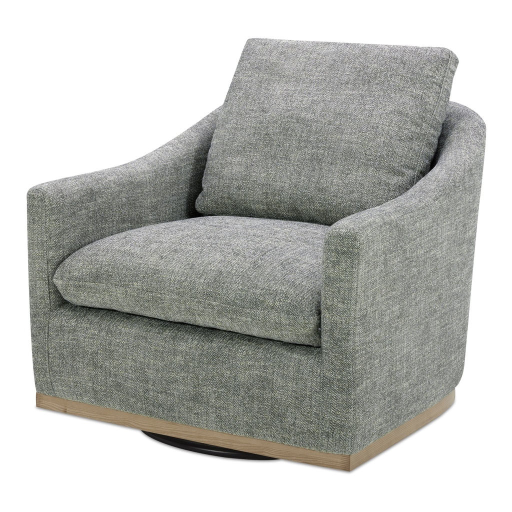 Linden Swivel Chair Slated Moss - 1