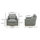 Linden Swivel Chair Slated Moss - 9