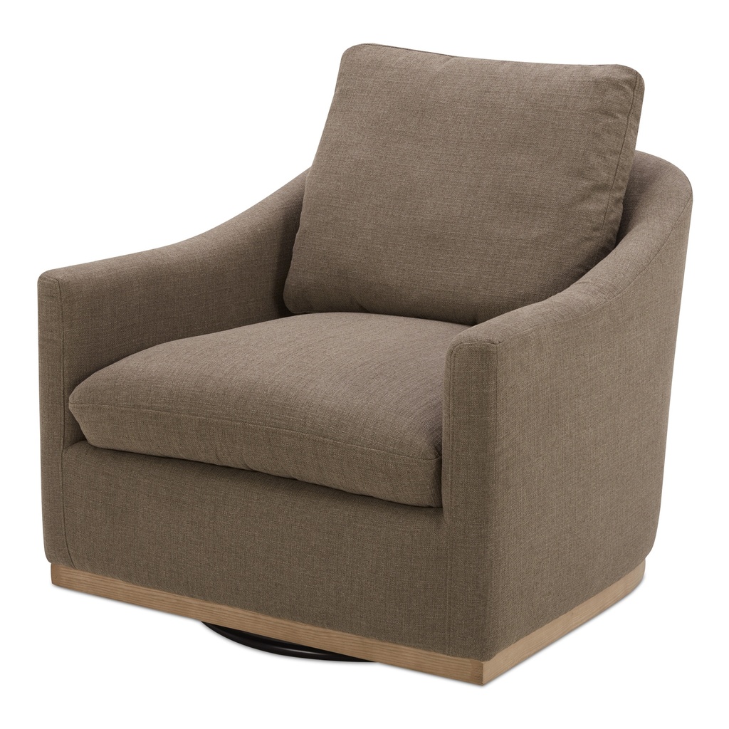 Linden Swivel Chair Soft Taupe - 1