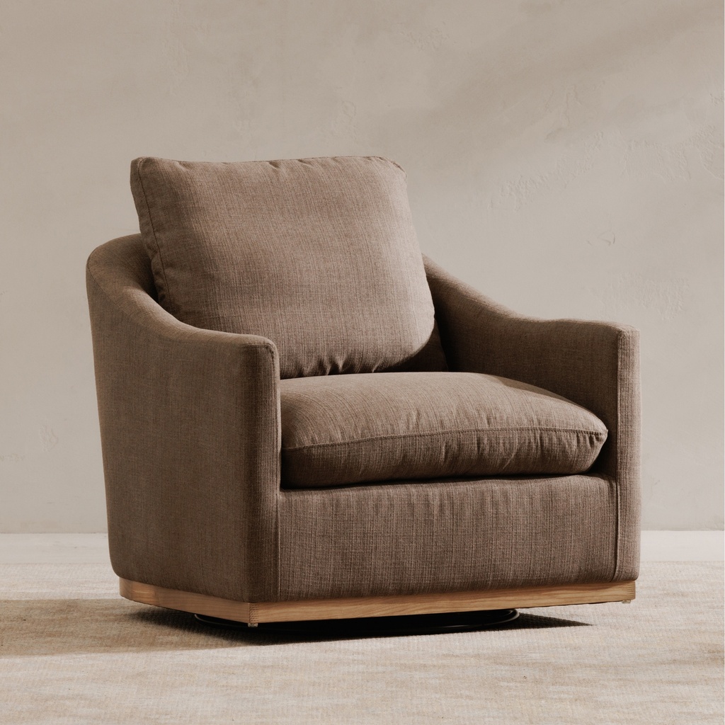 Linden Swivel Chair Soft Taupe - 8