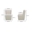 Cormac Rolling Dining Chair Cream - 5