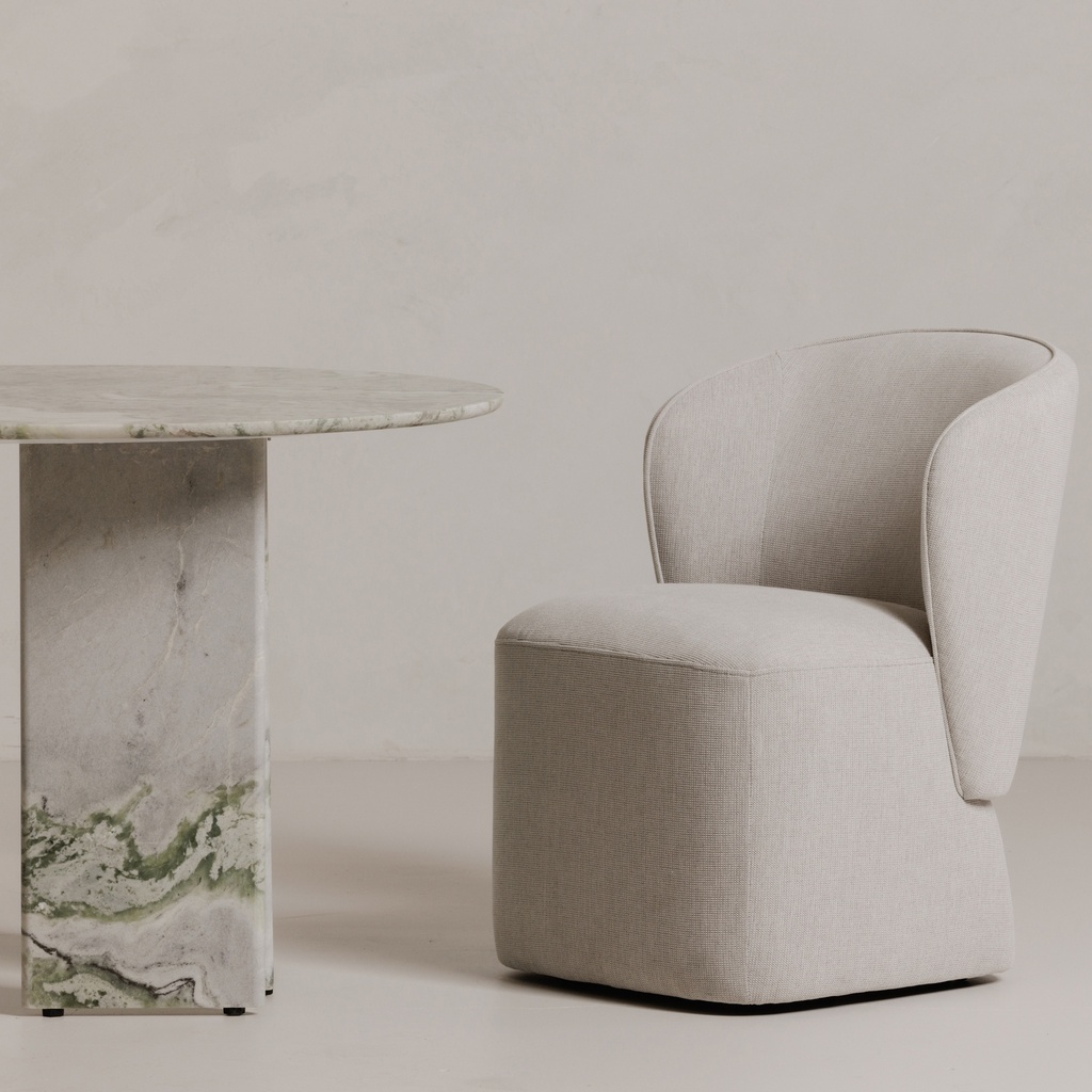 Larson Rolling Dining Chair Heather Grey - 3