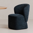 Larson Rolling Dining Chair Navy Blue - 3