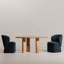 Larson Rolling Dining Chair Navy Blue - 4