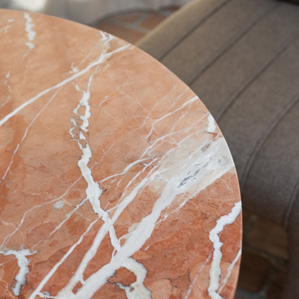 Sage Cafe Table Rosso Alicante Red Marble - 4