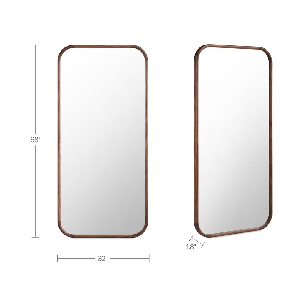 Kai Floor Mirror Walnut - 5