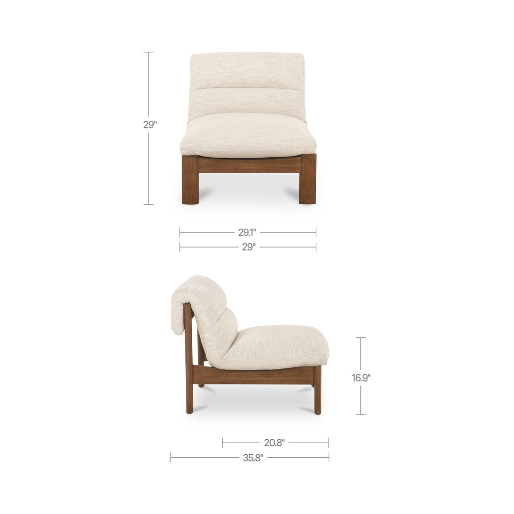 Pierce Accent Chair Flecked Beige - 8