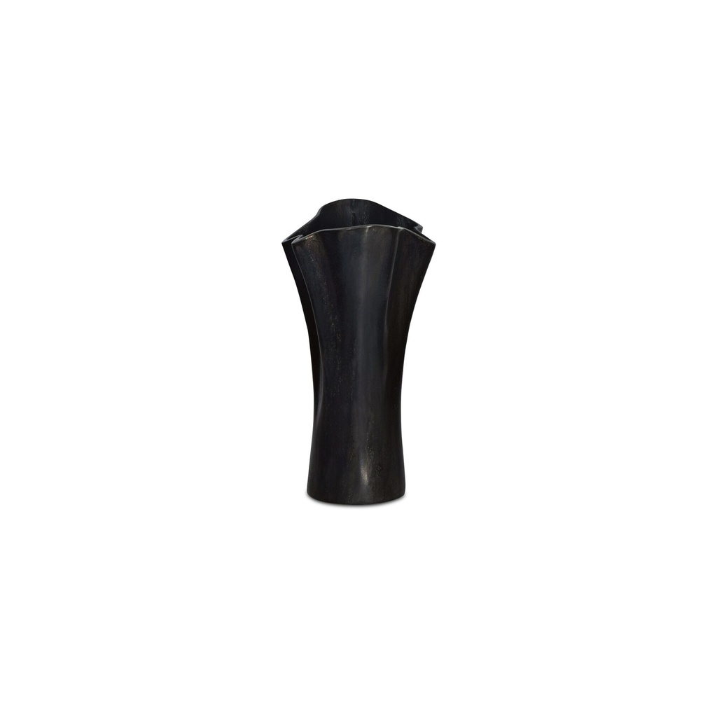 Yeri Cast Aluminum Vase Black - 2
