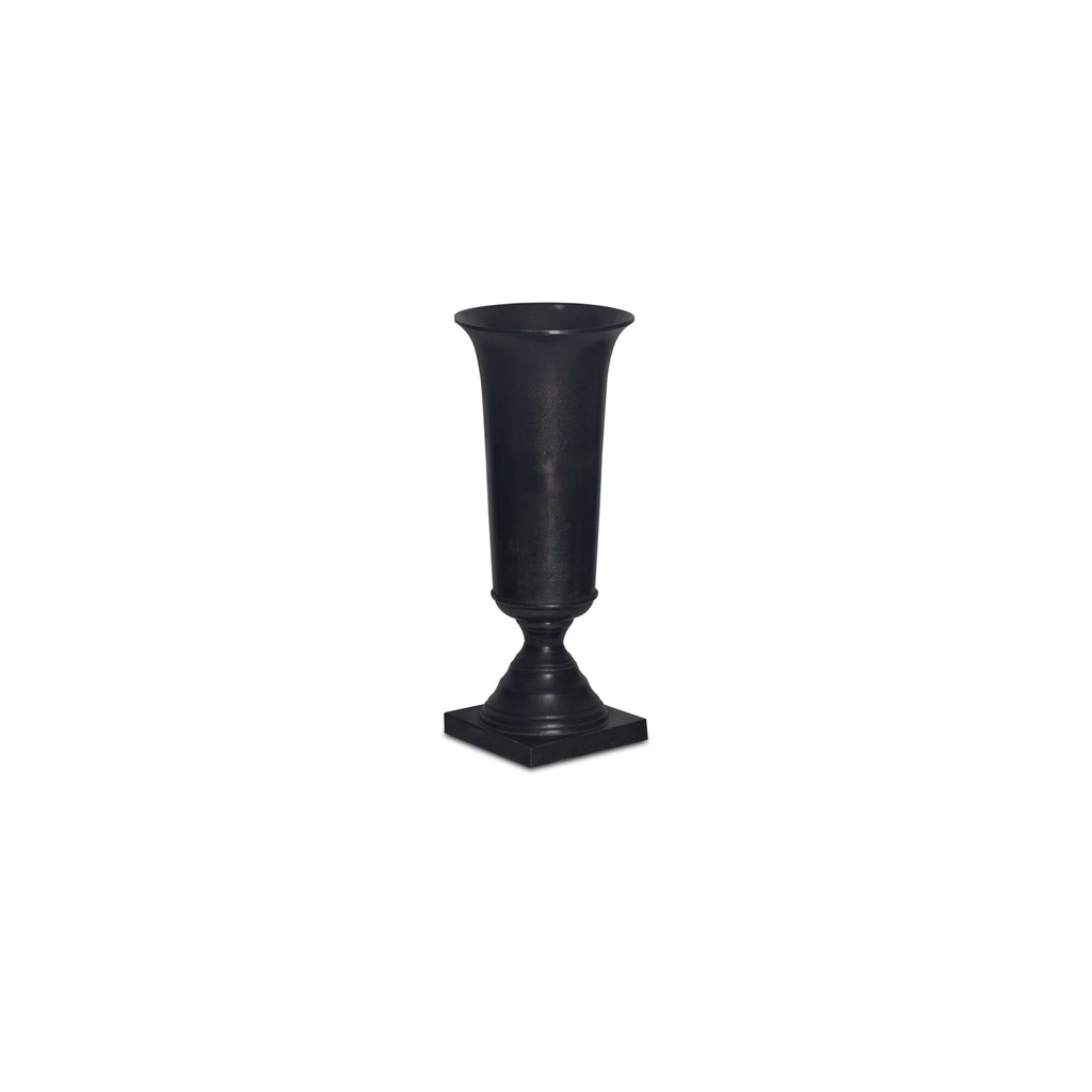 Cassia Cast Aluminum Vase Black - 1