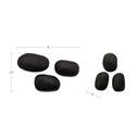 Breton Cast Aluminum Wall Sculpture Black-Set Of 3 - 5