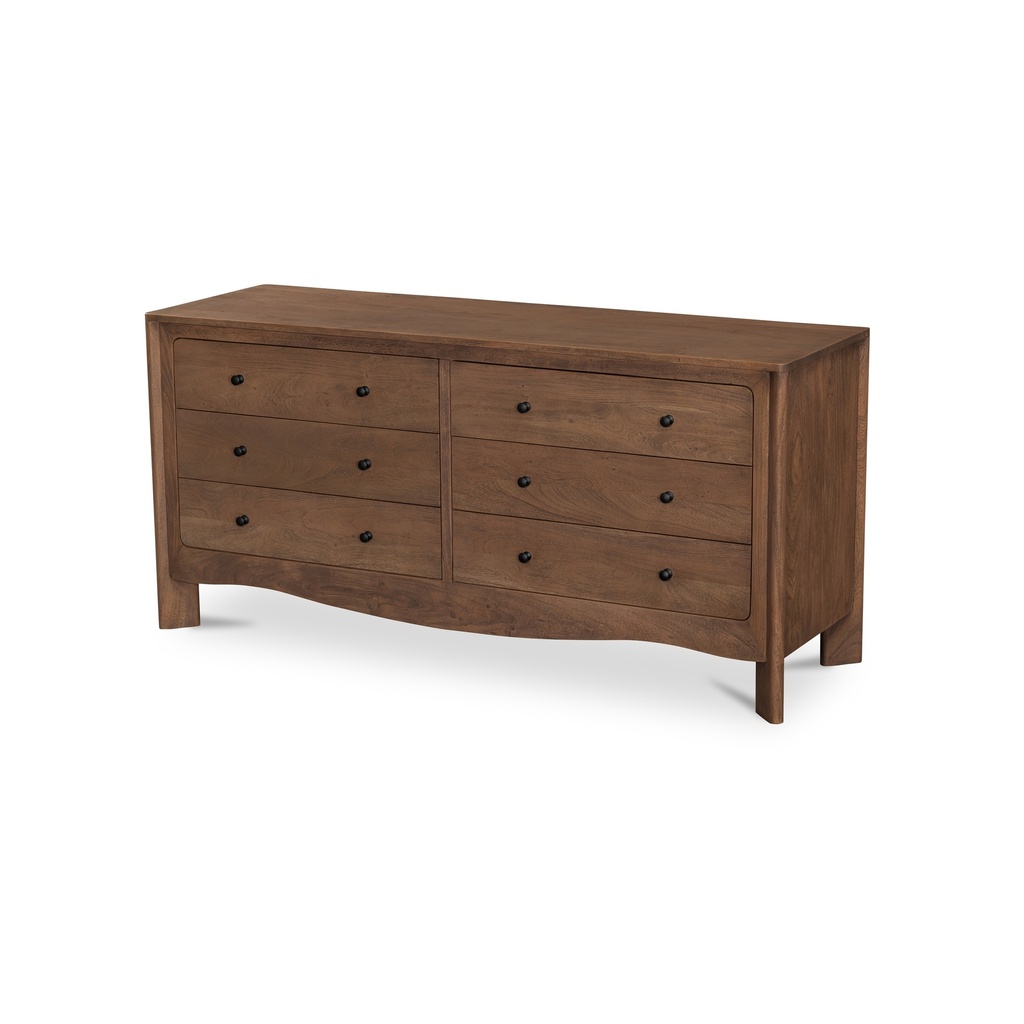 Mabel 6 Drawer Dresser Dark Brown - 2
