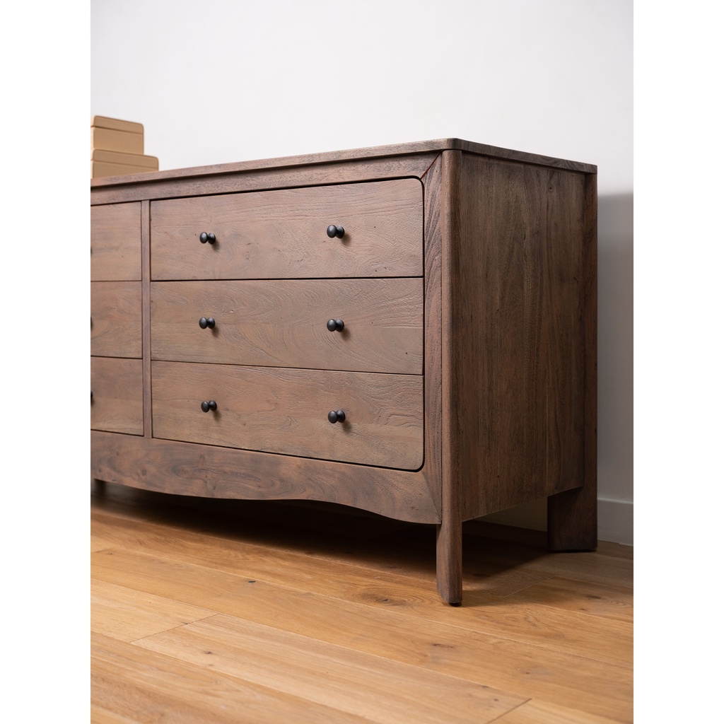 Mabel 6 Drawer Dresser Dark Brown - 9