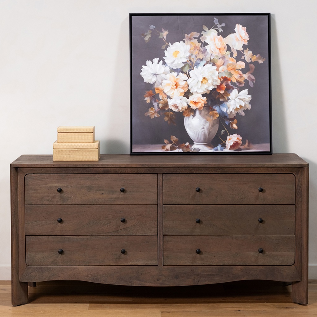 Mabel 6 Drawer Dresser Dark Brown - 12