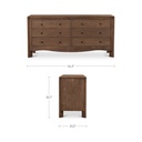 Mabel 6 Drawer Dresser Dark Brown - 13