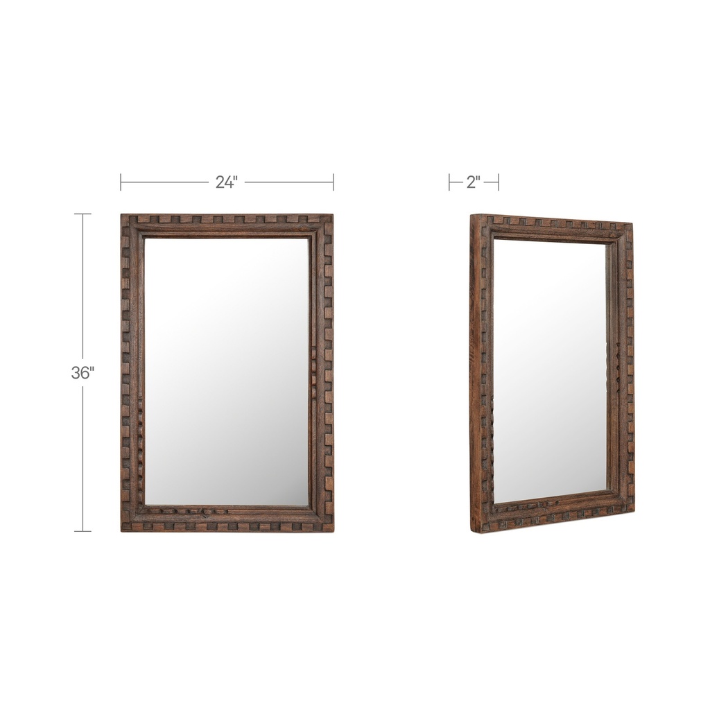 Holland Mirror Large Brown - 5