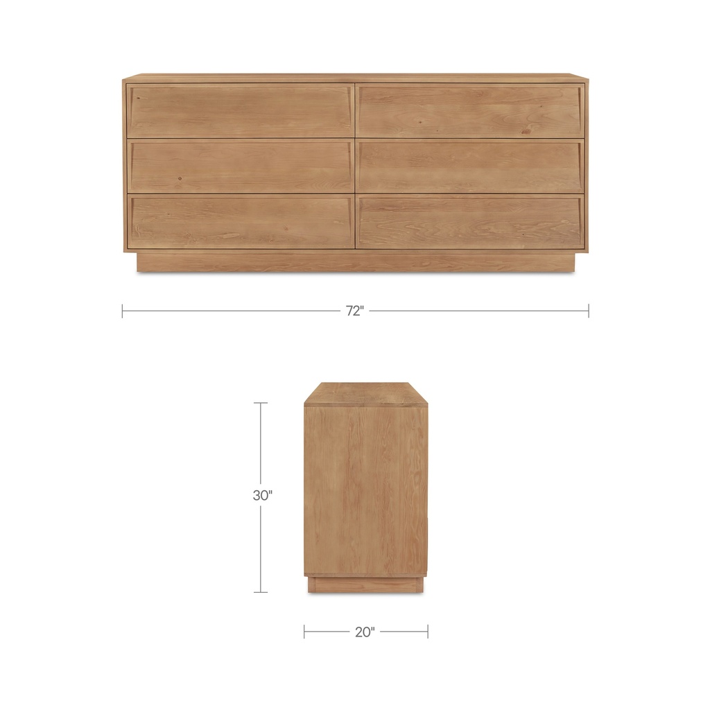 Hudson 6 Drawer Dresser Natural - 7