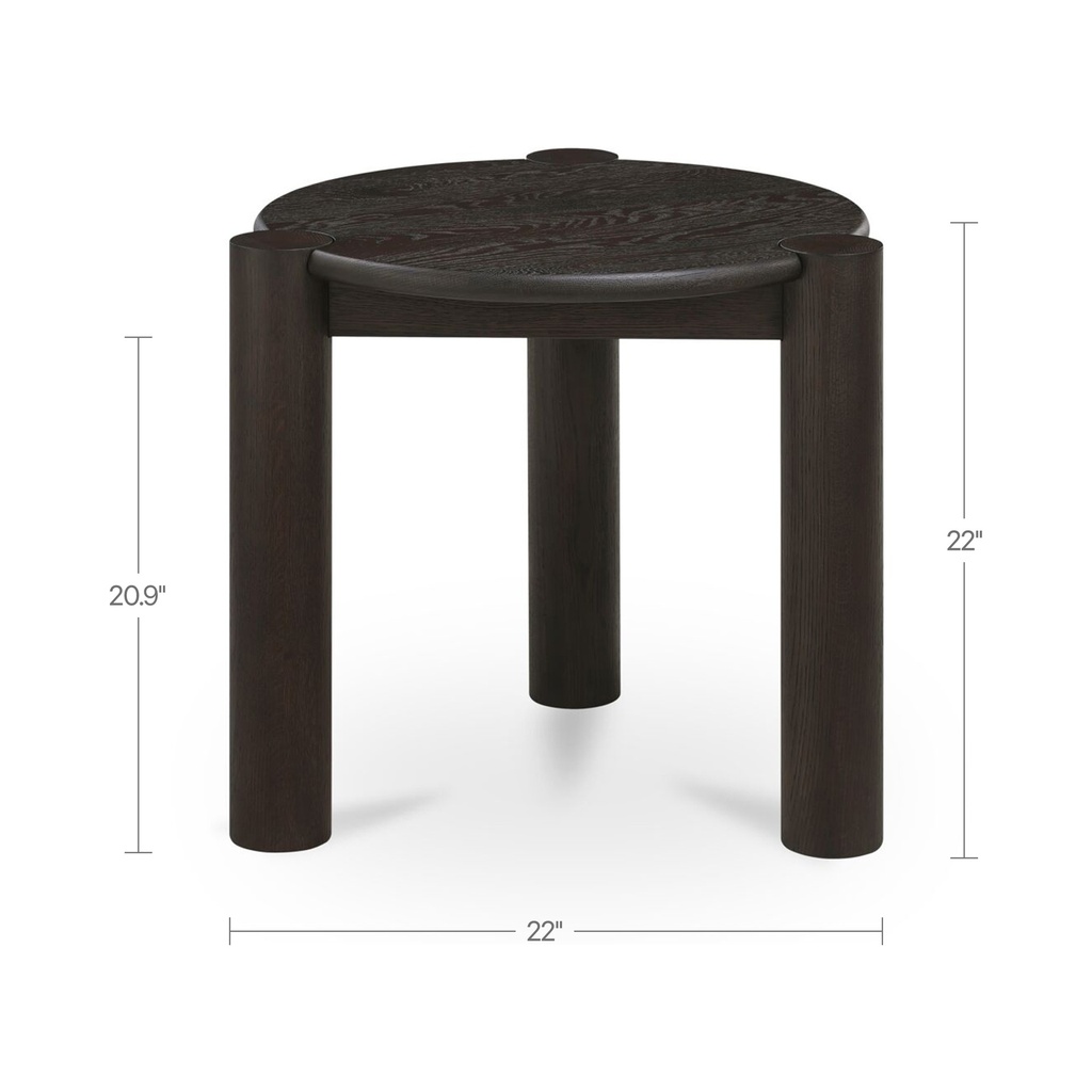 Jack Side Table Brushed Dark Brown - 6