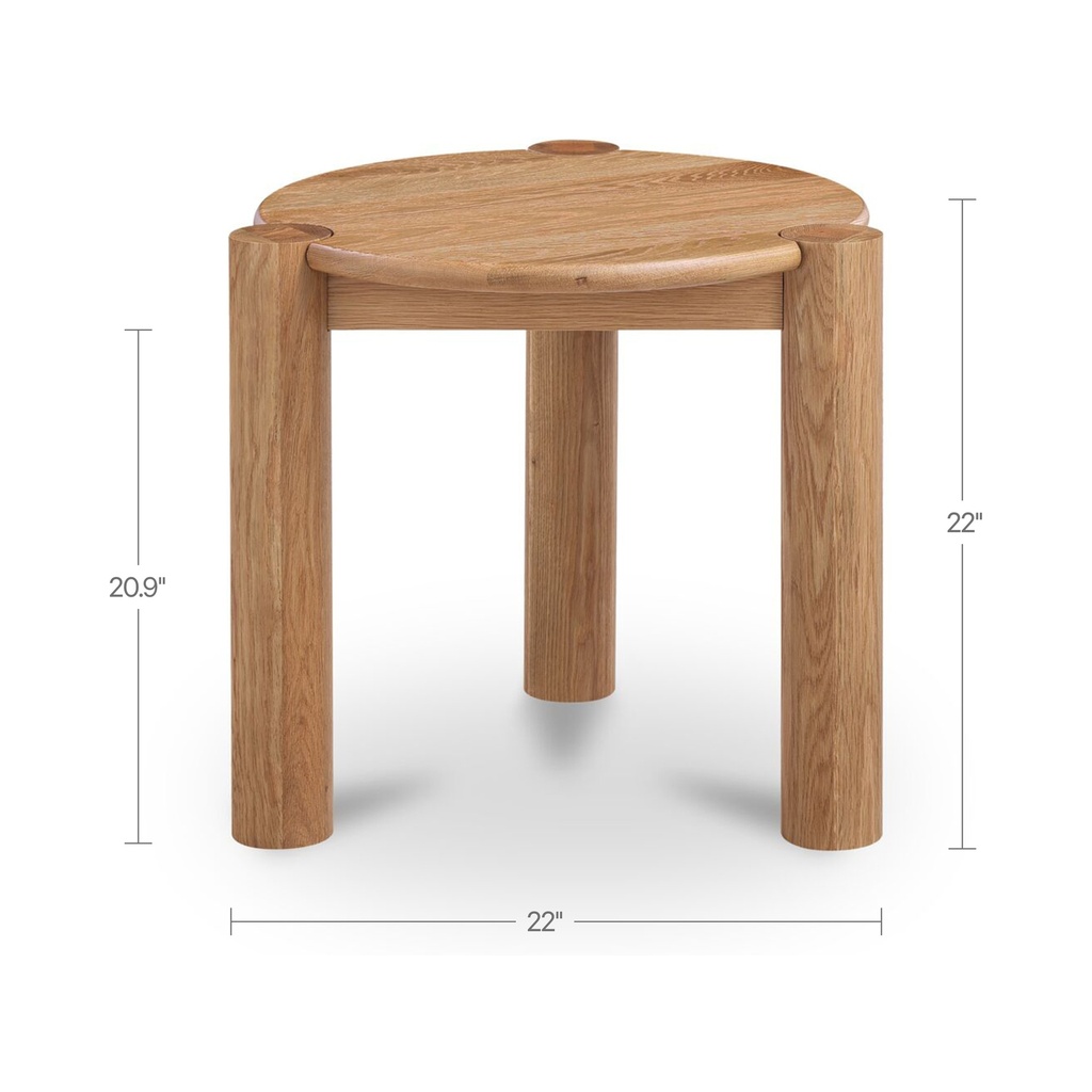 Jack Side Table Brushed Natural Oak - 6