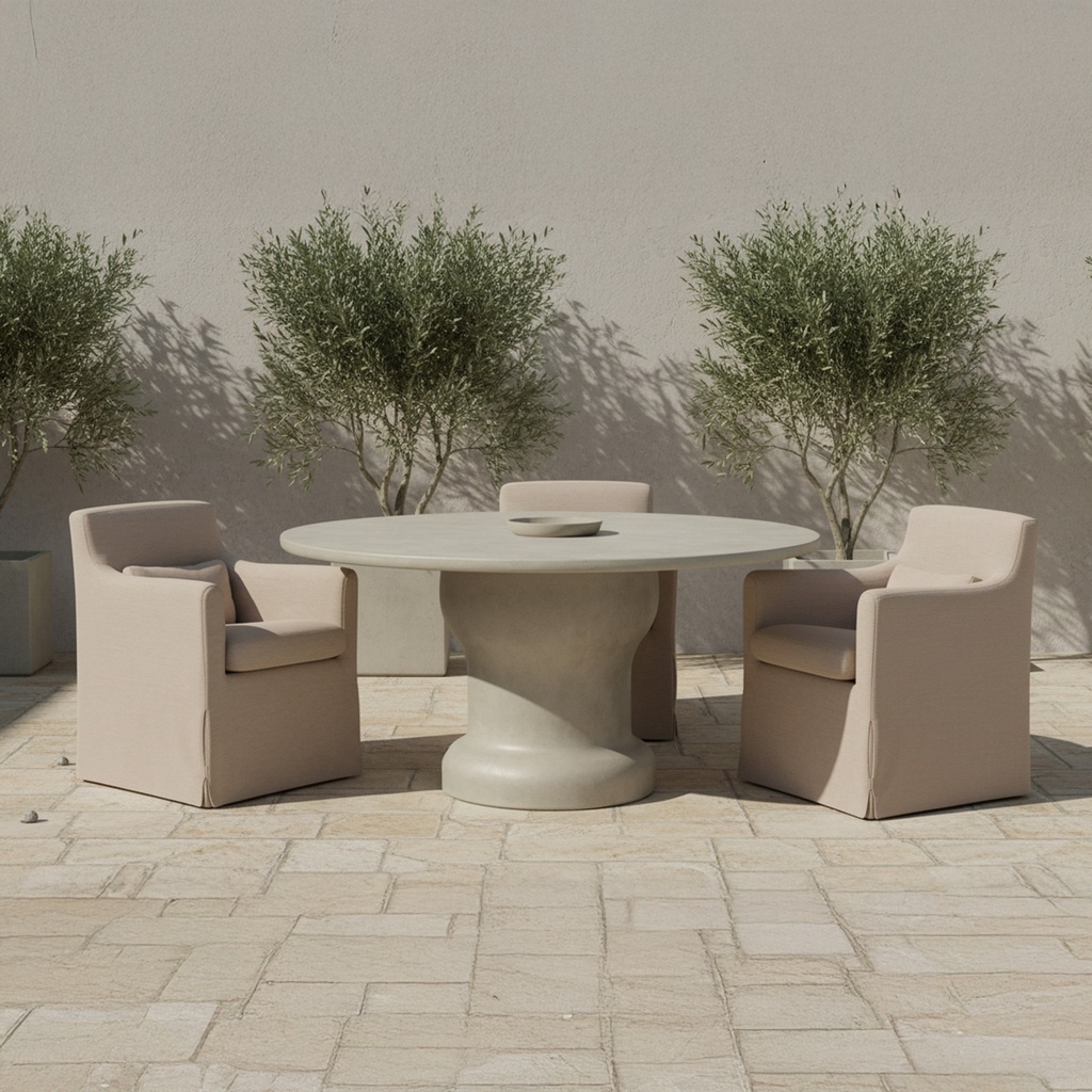 Magnolia Outdoor Dining Table Cream - 3