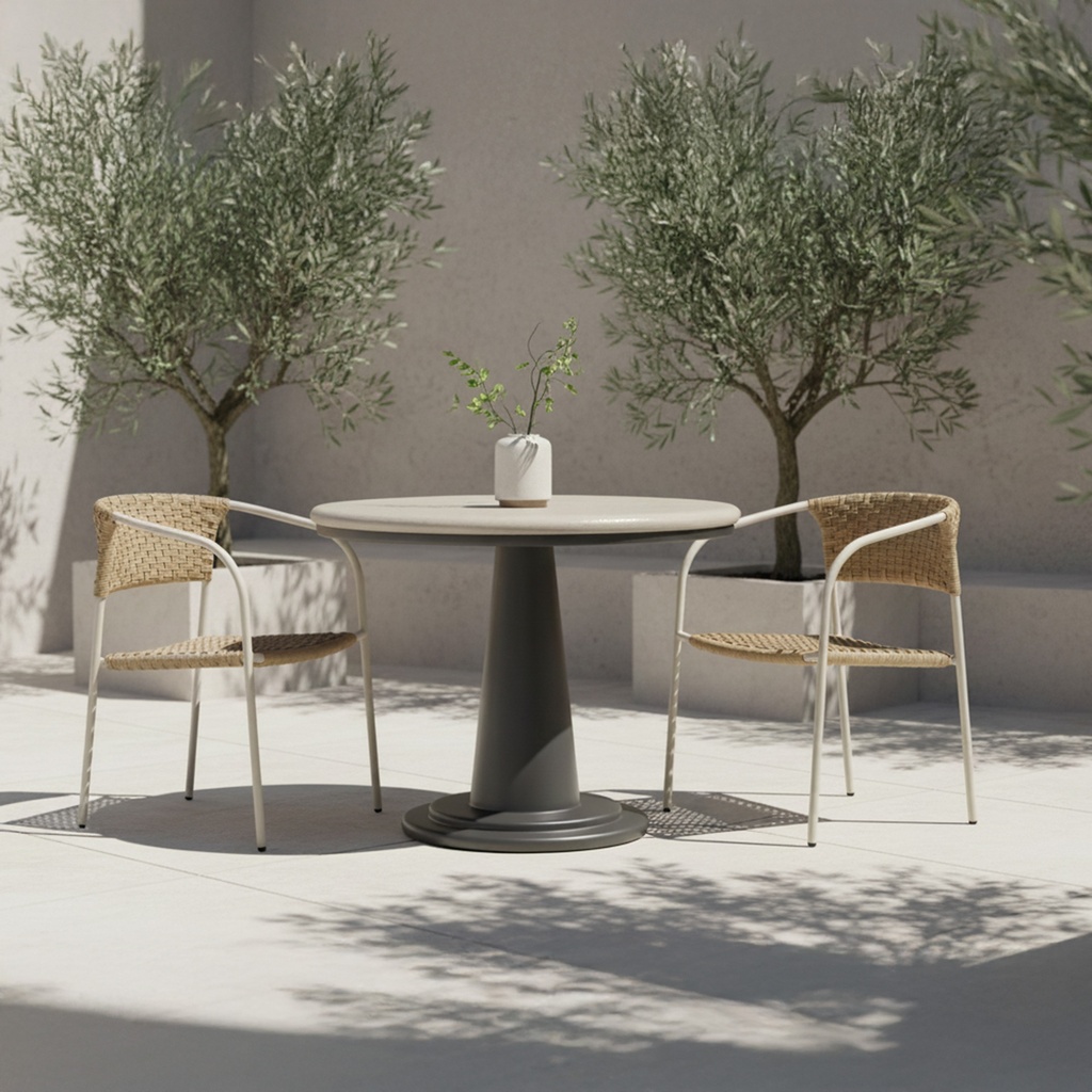 Esme Outdoor Cafe Table Cream - 3