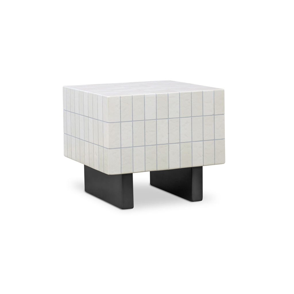 Farren Outdoor Side Table Cream - 1