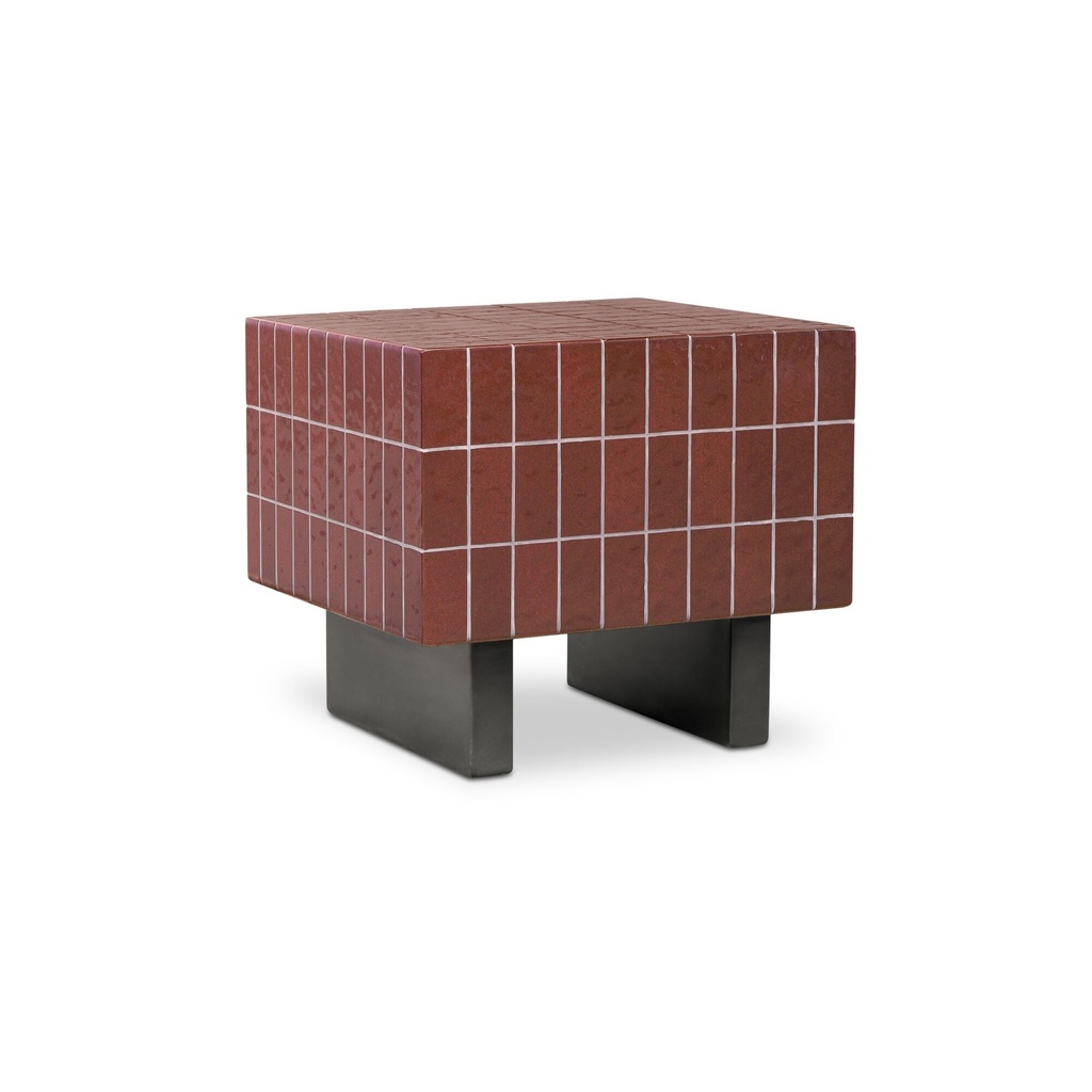 Farren Outdoor Side Table Brown - 1