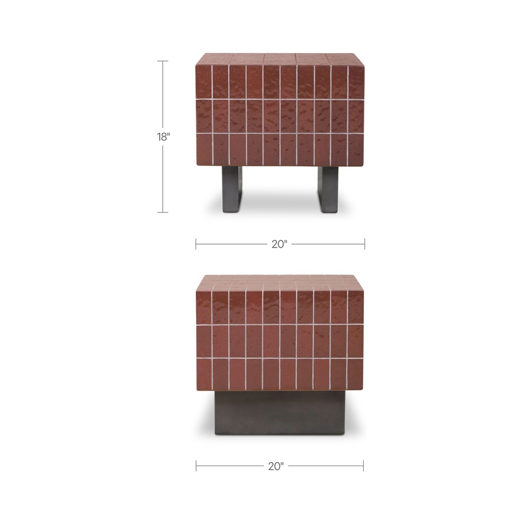 Farren Outdoor Side Table Brown - 6