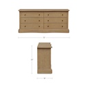 Clarence 6 Drawer Dresser Natural - 6