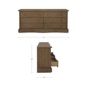 Clarence 6 Drawer Dresser Warm Brown - 7