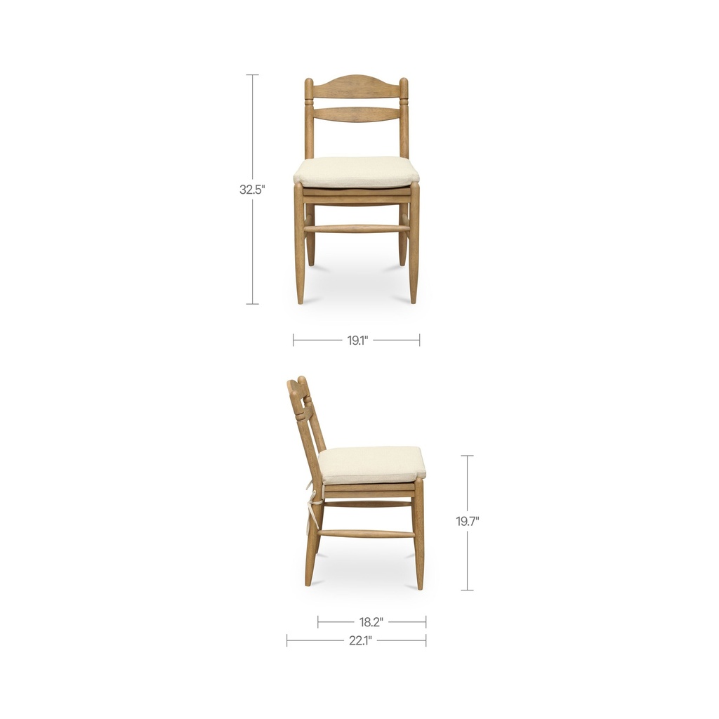 Tate Dining Chair Beige - Set Of Two - 8