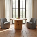 Maisie Rolling Dining Chair Slate Blue - 6