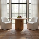 Maisie Rolling Dining Chair Flecked Oat - 6