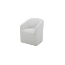 Sandy Rolling Dining Chair Off White - 1