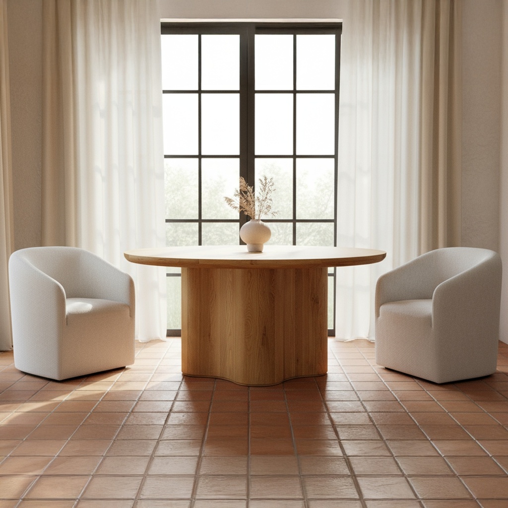 Sandy Rolling Dining Chair Off White - 6