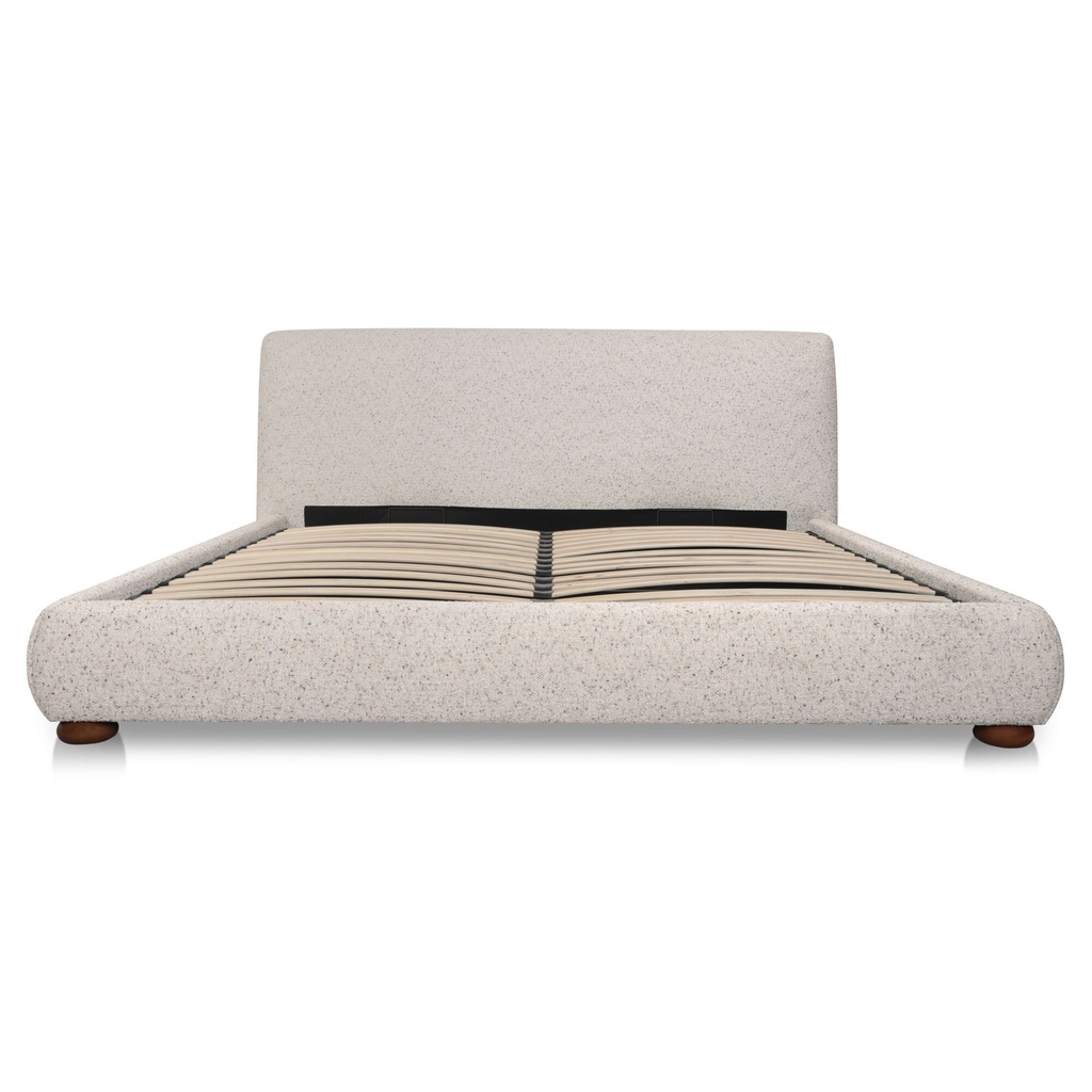 Beau King Storage Bed Speckled Light Grey - 3