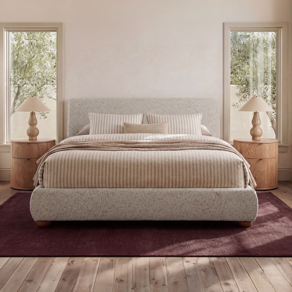 Beau King Storage Bed Speckled Light Grey - 6