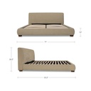 Beau Queen Storage Bed Warm Beige - 8