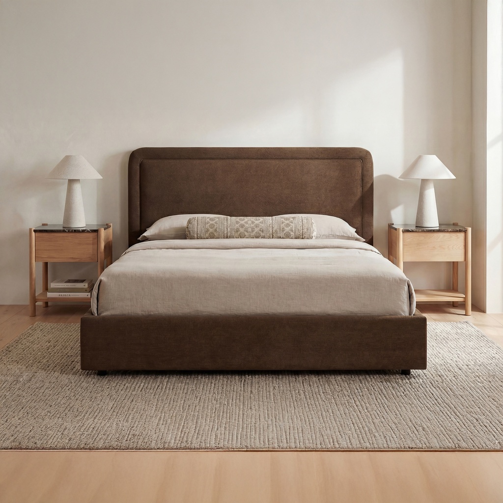 Simon Queen Storage Bed Brown - 6