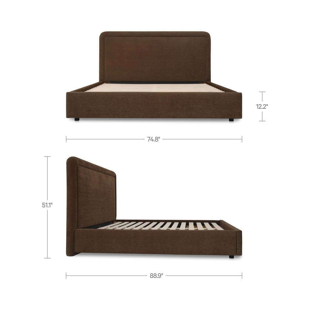 Simon Queen Storage Bed Brown - 7