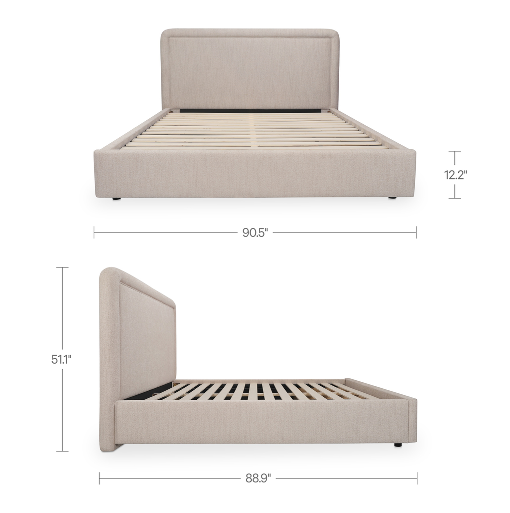 Simon King Storage Bed Flecked Beige - 7