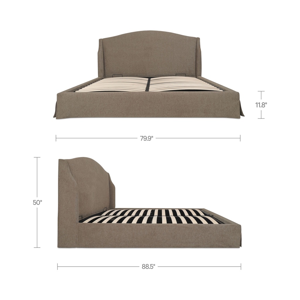 Weston King Storage Bed Brown - 6