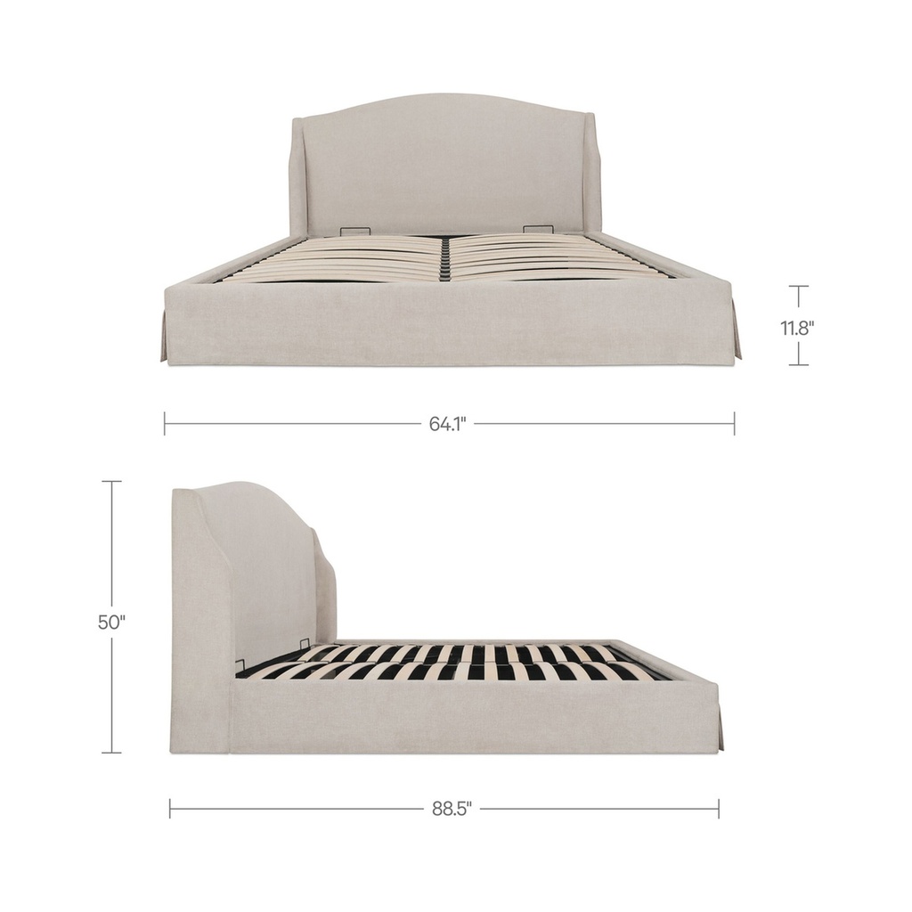 Weston Queen Storage Bed Cream - 7