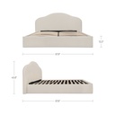 Maggie King Storage Bed Cream - 8