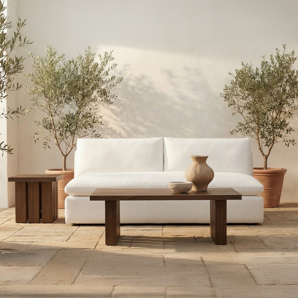 Denby Outdoor Side Table Brown - 5