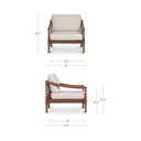 Delilah Outdoor Accent Chair Brown - 6