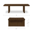 Fletcher Outdoor Coffee Table Brown - 7